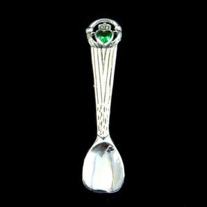 925 Sterling Silver Irish Claddagh Salt Spoon